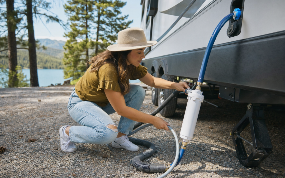 RV Water Hose and Filter Setup for Potable Campgrounds